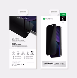 AmazingThing Titan Vision 7 privatumo grūdintas stiklas iPhone 17 Pro