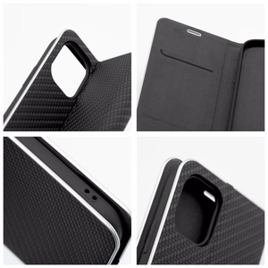LUNA Book Carbon dėklas telefonui IPHONE 13 juodas