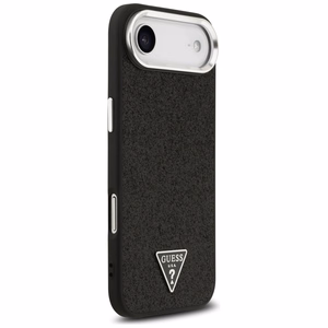 Guess Blizgus Trikampio Logotipas Magnetinis dėklas telefonui iPhone 17 Air - juodas