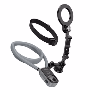 Neck magnetic phone holder Hoco K31 juodas pilkas