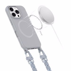 Tech-Protect MagNecklace Magnetinis dėklas telefonui su virvele iPhone 16 Pro - pilka