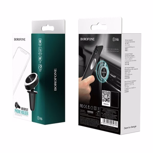 Automobilinis telefono laikiklis Borofone BH6, tvirtinamas ant ventiliacijos grotelių, magnetinis, juodas