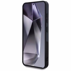 Guess 4G fono auksu padengtas bijūnų rašto magnetinis dėklas telefonui Samsung Galaxy S25 juodas