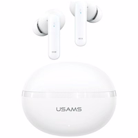 Bluetooth ausinės USAMS Echo E02 TWS ANC+ENC belaidės baltas