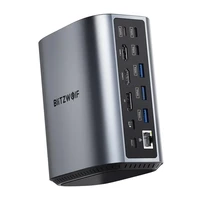 Blitzwolf BW-TH15 17in1 prijungimo stotelė 2xHD+DP+4xC+3xUSB 3.0+USB 3.1+C 3.2+C PD+RJ45+micro SD+SD+3.5mm Audio