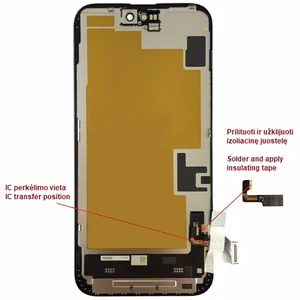 Ekranas skirtas iPhone 15 Plus, LTPO Soft OLED, 60Hz