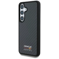 Dėklas telefonui Original RED BULL Real Carbon Fiber Shiny Logo MagSafe Samsung Galaxy S25 Juodas