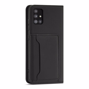 Magnet Card Case чехол для Samsung Galaxy A12 5G кошелёк-чехол с держателем для карт чёрный