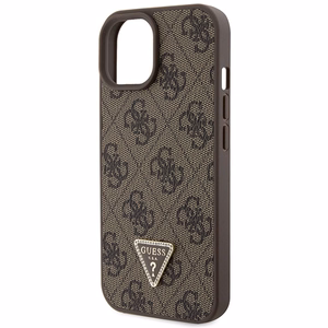 Guess GUHCP15MP4TDSCPW iPhone 15 Plus 6.7" rudas/rudas kietas dėklas telefonui Crossbody 4G Metal Logo