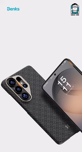 Benks Magnetic Armor Air Armor Grid Kevlar Dėklas Metal Frame 600D (E048) for Samsung Galaxy S26 juodas