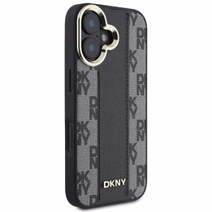 DKNY Languotas raštas magnetinis iPhone 16 dėklas - juodas
