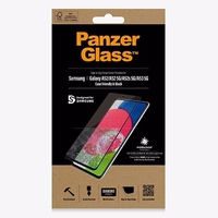 PanzerGlass E2E Microfracture antibakterinis stiklas Samsung Galaxy A52 / A52 5G / A53 5G - su juodu rėmeliu