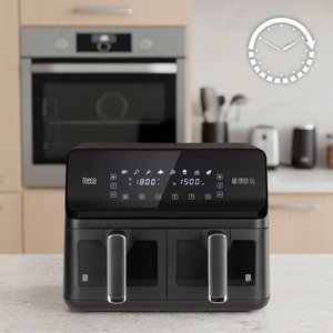 TEESA AIR FRYER DUAL POT XXL karšto oro gruzdintuvė, 8 l, 2700 W