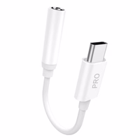 Dudao garso adapteris ausinėms iš USB Type C į mini jack 3.5 mm baltas (L16CPro white)