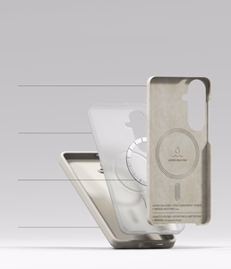 Ringke Silikoninis MagSafe Dėklas for Samsung Galaxy S26+ - smėlinis