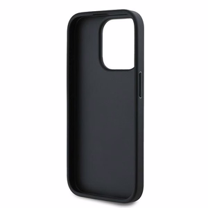 Karl Lagerfeld Diagonal Quilted Script dėklas telefonui iPhone 15 Pro - juodas