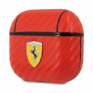 Ferrari FESA3CARE AirPods 3 dėklas raudonas/raudonas On Track PU Carbon