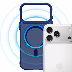 "3mk Smoke MagCase" dėklas "iPhone 17 Pro Max" - mėlynas permatomas