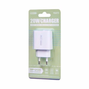 Įkroviklis Remax RP-U120 20W USB-C/USB-A baltas