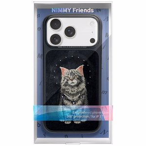 Nimmy Lucky Fashion Cat MagSafe dėklas iPhone 17 Pro juodas