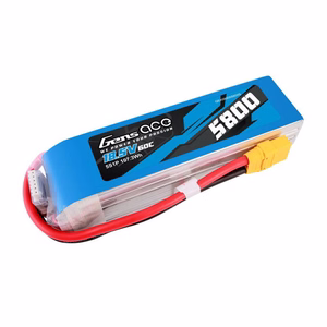 „Gens Ace“ 5800 mAh, 60C, 18,5 V, 5S1P LiPo akumuliatorių rinkinys su XT90 jungtimi