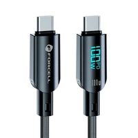 FORCELL F-ENERGY C277 kabelis Type C į Type C QC4.0 PD 5A 100W Skaitmeninis 1,2 m juodas