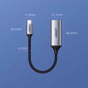 Ugreen USB Type C į HDMI 2.0 adapteris 4K @ 60 Hz Thunderbolt 3 MacBook / PC pilkas (70444)