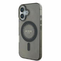 Guess IML Rhinestones Magnetinis dėklas telefonui iPhone 16 Plus - juodas