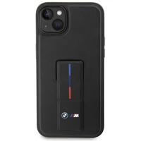 BMW Grip Stand Hot Stamp deklas, skirtas iPhone 14 Plus / 15 Plus - Juodas