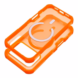 Case for iPhone 17 Pro / 18 Pro (low camera edge) Forcell F-Protect BumperX Premium compatible with MagSafe orange
