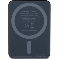 Magnetinė išorinė baterija Guess MagSafe Metal Script Logo 5W 3000mAh (juoda)