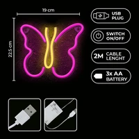 Neon LED Light BUTTERFLY pink NNE03 Neolia
