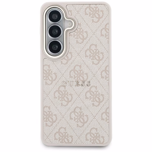 Guess dėklas 4G Embossed Ring MagSafe skirtas Samsung Galaxy S26 rožinis