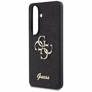 Guess dėklas Fixed Glitter Big 4G Metal Logo for Samsung Galaxy S26 juodas
