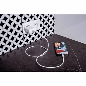 Įkroviklis Forcell + "USB-C (Type-C) to Lightning Cable" (1xUSB-C 3A 20W) baltas