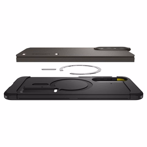Spigen Tough Armor Magnetinis dėklas telefonui Samsung Galaxy S25 Edge - pilkas/juodas
