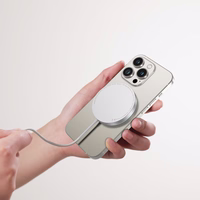 Tech-Protect QI15W-A30 MagSafe indukcinis įkroviklis su USB-C kabeliu - sidabrinis