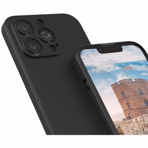 Telefono dėklas Liquid Silicone skirtas Xiaomi 14T Pro juodas