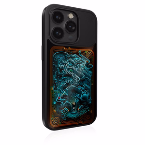 STM Reveal Warm MagSafe dėklas, skirtas iPhone 15 Pro Max, „Black Realm“ spalvos