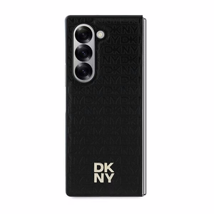 DKNY Dėklas telefonui Samsung Galaxy Z Fold6 su kartotiniu dizainu Stack Logo - juodas