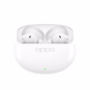 OPPO tikrai belaidės ausinės Enco Air5 Bluetooth, įstatomos į ausis, mikrofonas, blizgi balta, triukšmo slopinimas, belaidės