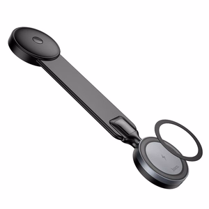 Belaidis automobilinis įkroviklis-laikiklis Hoco (HW29) (MagSafe 15W) tvirtinamas ant konsolės/lango juodas
