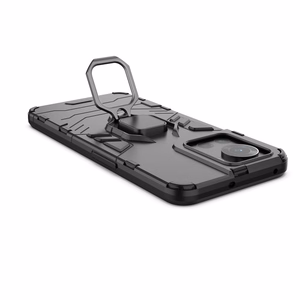 Ring Armor šarvuotas hibridinis dėklas su magnetiniu laikikliu OnePlus Ace Juodas