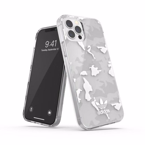 Adidas OR SnapCase Camo iPhone 12/12 Pro skaidrus/baltas 43705