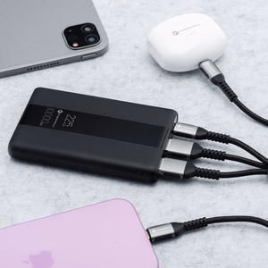 Išorinė baterija Forcell F-Energy Energo P10K2 QC3.0 PD 3A 22,5W 10000 mAh juoda