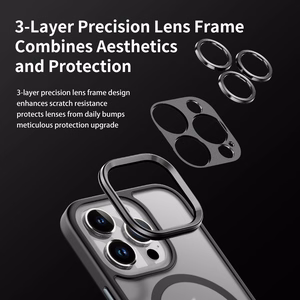 Rock Guard Touch Matte Series Magnetinis dėklas telefonui Iphone 16 Pro Max mėlynas