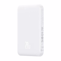 Magnetinis mini maitinimo blokas "Baseus" 5000 mAh, USB-C 20W (baltas)