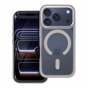 MATTE MAG COVER magnetinis dėklas telefonui, suderinamas su MagSafe, skirtas IPHONE 17 Pro, titano spalvos