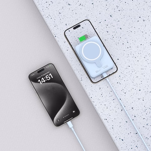Tech-Protect LifeMag PB11 išorinė baterija su MagSafe 10000mAh 15W USB-C jungtimi - mėlyna + USB-C kabelis