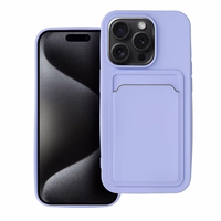 Kortelių dėklas telefonui IPHONE 15 Pro violetinis
